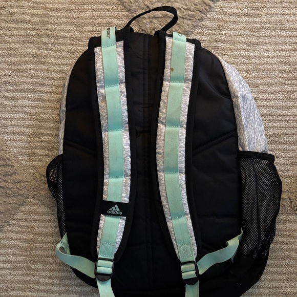 Adidas Light Gray and Mint Backpack - Picture 2 of 6